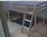 FLEXA芙莱莎进口儿童中高床  白色斜梯1米宽2.1米长 全新