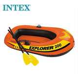 正品INTEX58331探险者二人船充气船皮划艇橡皮船送船桨气泵包邮