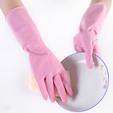 2双装冬季厨房用乳胶塑胶防水洗碗男女式款洗衣家务 手套 耐用