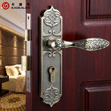 卡迪龙门锁欧式门锁室内卧室执手锁具把手防盗不锈钢门锁体房门锁
