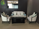 新中式客厅小户型沙发组合家具现代酒店茶楼宾馆洽谈沙发现货定制