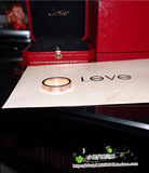 卡地亚 代购二手Cartier/Love系列戒指 窄版单钻 18k玫瑰金 正品