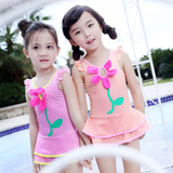儿童泳衣韩国宝宝公主连体裙式游泳衣中小女童女孩婴幼儿可爱泳装