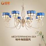 清禄 欧式地中海风格吊灯 客厅灯 美式乡村复古铁艺卧室餐厅灯饰