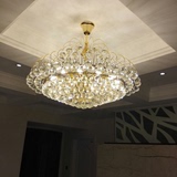 灯LED吸顶灯餐厅灯卧室饭厅灯饰楼梯灯欧式吊灯客厅圆形银色水晶