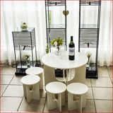 欧式小户型阳台桌椅现代简约休闲咖啡桌创意小圆桌洽谈组合桌椅