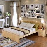 特价包邮天然实木单人床100%俄罗斯樟子松松双人床定制公司宿舍床