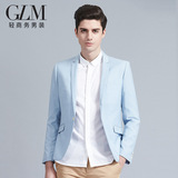 GLM2016春季新款 纯色修身单排扣商务休闲青年男士西装西服外套
