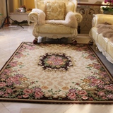 馨采欧式复古英伦布艺地毯田园客厅时尚茶几地毯中式 卧室床边毯