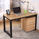 简约电脑桌写字台职员办公桌书桌单人办公桌带抽屉柜家用桌现代