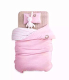儿童床品柔软婴童针织棉被套单件天竺棉三件套多件套床笠床单1米