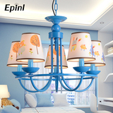 Epinl 美式儿童房吊灯具 简约男女孩儿童房灯公主卡通儿童卧室灯