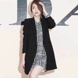 2016春装新款韩版女装气质修身显瘦中长款小西服百搭小西装女外套