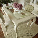 专业定做制沃尔皮美式新古典实木雕花镜面方形餐桌欧式餐桌椅全套
