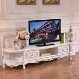 欧式大理石电视柜实木客厅矮柜卧室地柜简约法式电视机柜组合新款