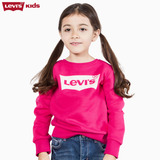Levi's李维斯秋冬童装女童Logo印花波斯红套头卫衣77356-0015