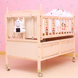 电动床多功能书桌床婴儿床宝宝摇篮环保无漆实木床包邮智能婴儿床
