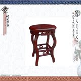 中式实木家具雕刻明清古典仿古凳子榫卯结构榆木梳妆凳四角圆凳子