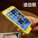 iphone6钢化膜全屏覆盖 苹果6plus玻璃膜5S 六前后6s彩色贴膜4.7