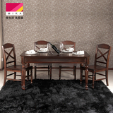 美式实木餐桌椅组合中小户型长方形欧式餐桌吃饭桌子新古典餐桌