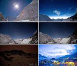 高清实拍视频素材珠穆朗玛峰延时摄影小短片雪山帐篷天空繁星阳光