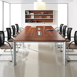 特价办公家具条形钢木小会议桌 组合洽谈桌椅简约现代江浙沪包邮