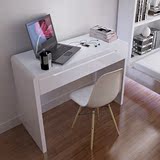 电脑桌台式家用现代简约白色烤漆办工桌宜家简易儿童书桌写字台