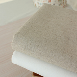 纯色棉麻布素色麻布白色麻色手工DIY布料亚麻布窗帘桌布面料厚
