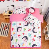 韩版卡通樱桃小丸子四件套 儿童学生宿舍床单床上用品三件套被罩