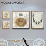 Wowart美式装饰画客厅油画咖啡厅走廊挂画组合餐厅壁画玄关画墙画