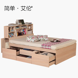 儿童床小孩床储物床类 1米儿童家具 男孩女孩单人床小床
