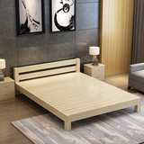 出租1.2客房1.5榻榻米床1.8米无床头床架简易实木松木单人双人床1