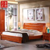 特价实木床 现代中式实木家具 桃花芯木实木床1.8米双人床婚床