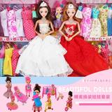 小玛哈拉换装芭比娃娃套装大礼盒洋娃娃礼盒婚纱公主儿童女孩玩具