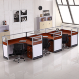 时尚办公家具简约现代组合屏风办公桌4人位办公桌椅电脑桌职员桌