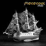 正版拼酷飞翔的荷兰人帆船金属拼装模型DIY成人手工摆件益智玩具