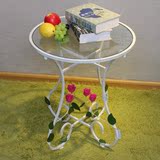欧式钢化玻璃小圆桌现代简约咖啡桌客厅沙发茶几创意边几角几特价
