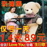 大号毛绒玩具熊泰迪熊公仔熊猫玩偶布娃娃抱抱熊女生日礼物1.6米
