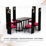 实木新中式水曲柳餐桌 现代简约新古典餐桌椅组合长方形布艺桌