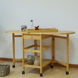 折叠餐桌可移动餐桌饭桌木质现代简约伸缩小户型餐桌椅组合