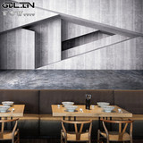 3D立体简约现代定制几何大型壁画客厅餐厅工装抽象咖啡厅墙纸壁纸