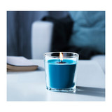 IKEA 宁波宜家代购 西恩利 香味烛和玻璃杯 香薰蜡烛 7.5cm 多色