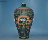 古董古玩老瓷器收藏 明代元代珐华彩掐丝龙纹梅瓶