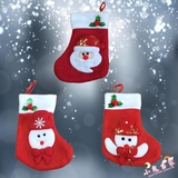 小号高档圣诞袜装饰品圣诞节老人礼物袋糖果袋礼品袋子立体圣诞袜