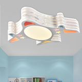 儿童房卧室吸顶灯时尚创意卡通飞机灯LED铁艺个性男孩最爱房间灯