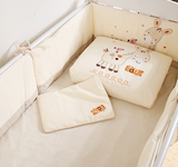 ae出口欧洲 纯棉婴儿床上用七件套全面床品七套件床围被子