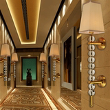 全铜水晶大壁灯 大厅客厅走廊壁灯中式新古典 售楼部会所大气壁灯