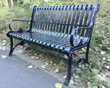欧式庭园公共公园设施公共椅长排户外休闲小区广场双人铁艺休息椅
