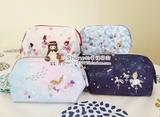 【现货】日本 2016 petit fleur 刺绣 化妆包 收纳包袋 可爱拉链