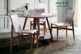 北欧实木餐桌椅组合简约现代小户型圆形洽谈桌餐厅桌宜家餐台家具